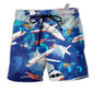 Airplane Life Is Simple Eat Sleep Fly Hawaiian Beach Shorts For Relaxed Aviation Inspired Wear