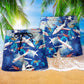 Airplane Life Is Simple Eat Sleep Fly Hawaiian Beach Shorts For Weekend Adventures And Comfort
