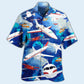 Airplane Simple Eat Sleep Sky Hawaiian Shirt Artwork Detail For Resort Trips And Outdoor Activities