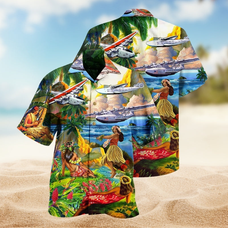 Airplane Hawaii Hawaiian Shirt For Beach Days, Summer Outings, And Thoughtful Gift Giving