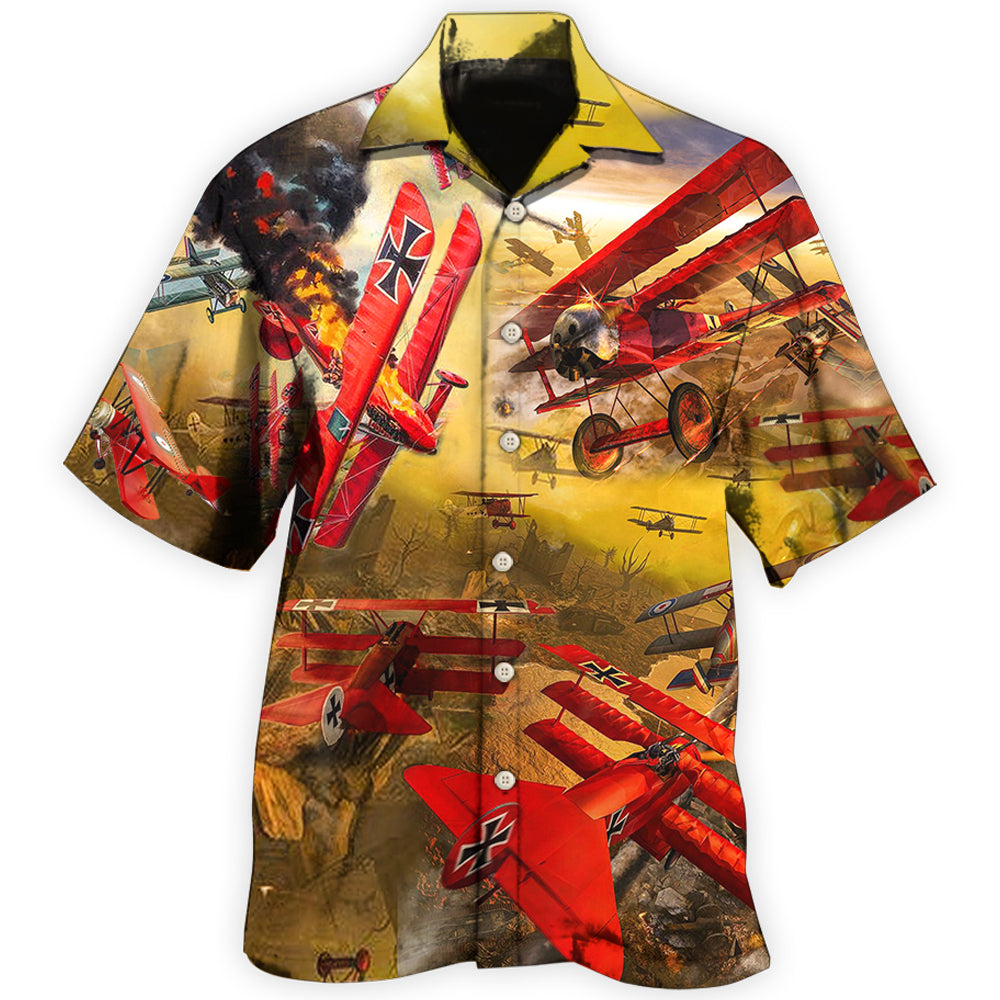 Creative Elegant Airplane Aviation Hawaiian Shirt For Summer Vacation, Beach Travel, And Casual Wear