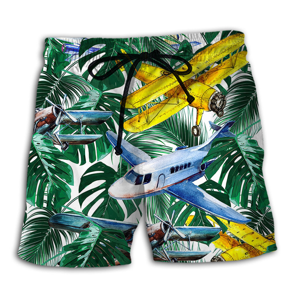 Airplane Dream Wish Beach Shorts For Sunny Holidays And Comfortable Daily Styling
