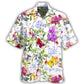 Creative Floral Math Hawaiian Shirt For Coastal Travel, Casual Events, And Comfortable Summer Wear