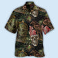 Creative Alien Skull Sci Hawaiian Shirt For Tropical Holidays, Outdoor Gatherings, And Everyday Comfort