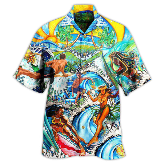 Surfing Lover All I Need Is Surfing In Hawaii Hawaiian Shirt For Summer Vacation Beach Travel And Relaxed Casual Wear