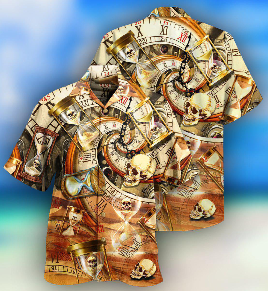 Skull Hawaiian Shirt With All Over Print For Vacation Parties Beach Outings And Relaxed Daily Wear