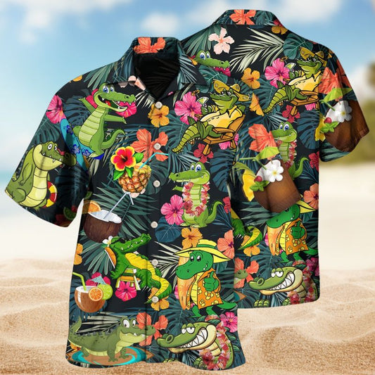 Funny Alligator Bite Later Hawaiian Shirt For Resort Trips, Coastal Parties, And Warm Weather Style