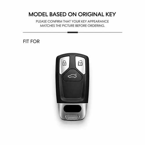 Alloy Car Key Fob Cover for Audi A4 B9, A5, A6, Q5, Q7, S4, S5, S7, TT, TTS, TFSI & RS – 8S, 8W, 4M