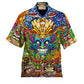 Aloha Tiki Mask Tribal Hawaiian Shirt Design Detail For Beach Days And Holiday Travel