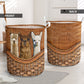 Alpaca 3 Rattan Texture Laundry Basket For Room Home Organizer
