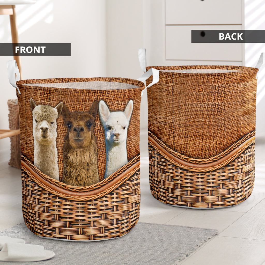 Alpaca 3 Rattan Texture Laundry Basket For Room Home Organizer
