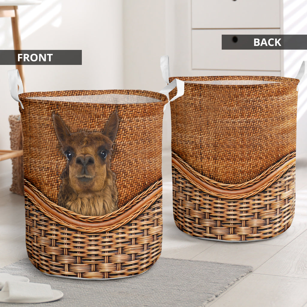 Alpaca Rattan Texture Laundry Basket For Room Home Organizer