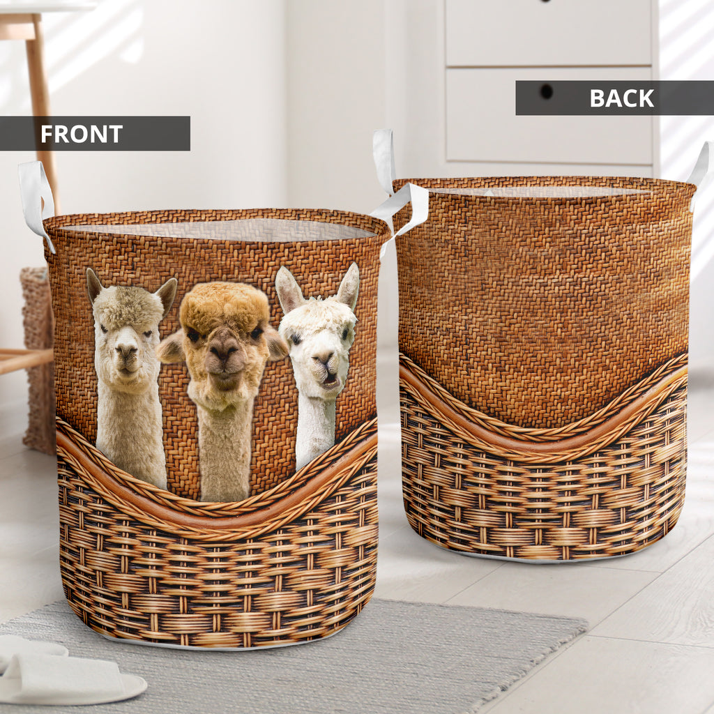 Alpaca Rattan Texture Style Laundry Basket For Room Home Organizer
