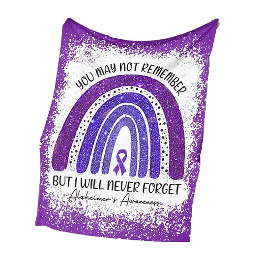 Alzheimer Awareness Flannel Blanket For Cozy Bedroom Sofa Decor
