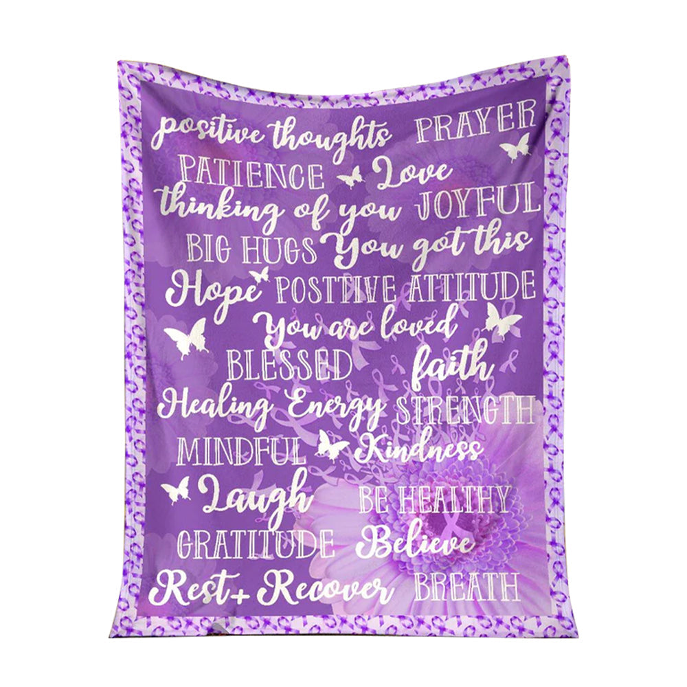 Alzheimer Awareness Flannel Blanket For Cozy Bedroom Sofa Decor