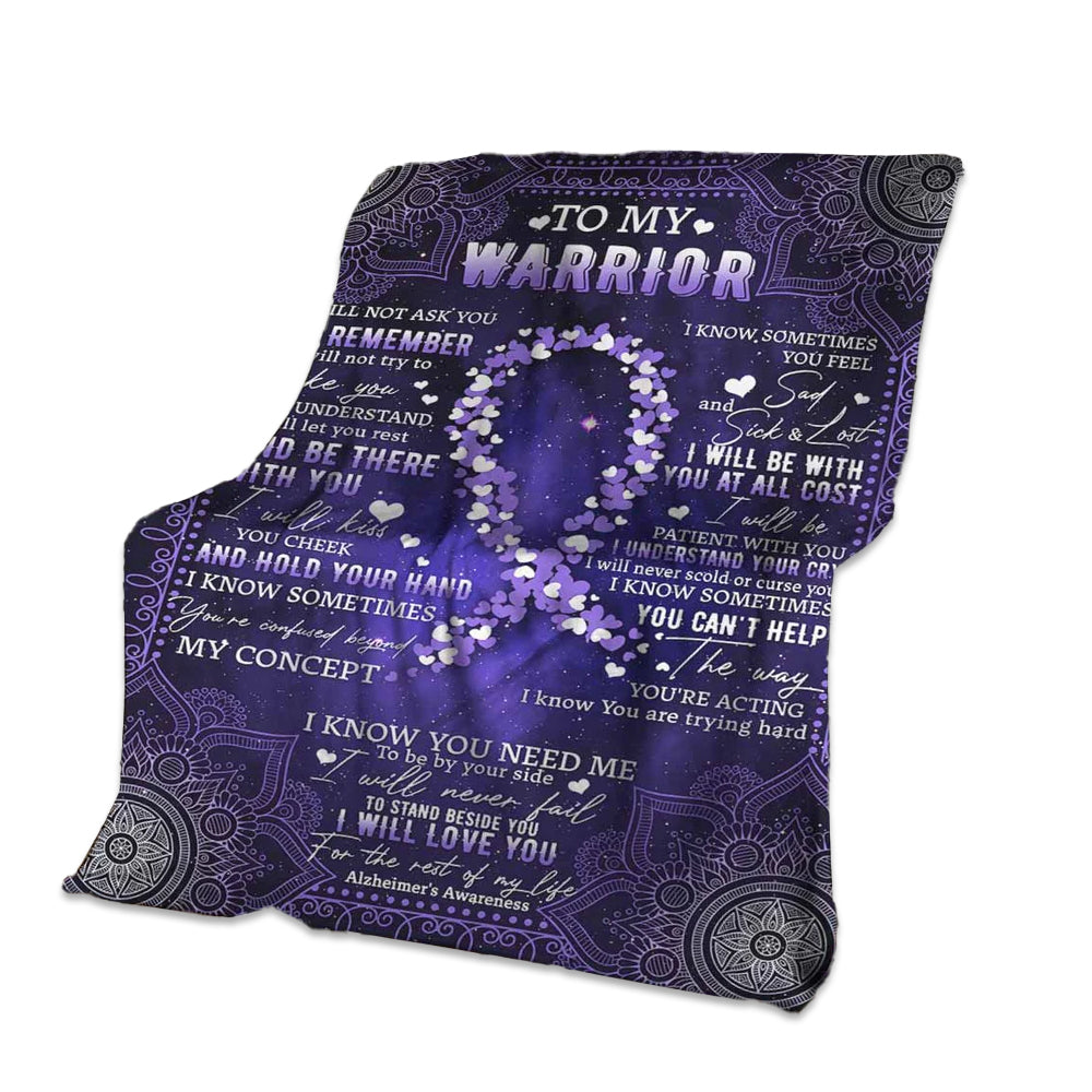 Alzheimer Awareness Flannel Blanket For Cozy Bedroom Sofa Decor