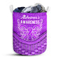 Small Size Alzheimer's Awareness Rattan Texture Laundry Basket For Bathroom Bedroom Storage