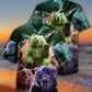 Neon Bear Ligh Hawaiian Shirt Design Detail For Beach Days And Holiday Travel