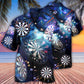 Galaxy Darts Cosmic Motion Hawaiian Shirt For Outdoor Adventures, Coastal Travel, And Comfortable Casual Style