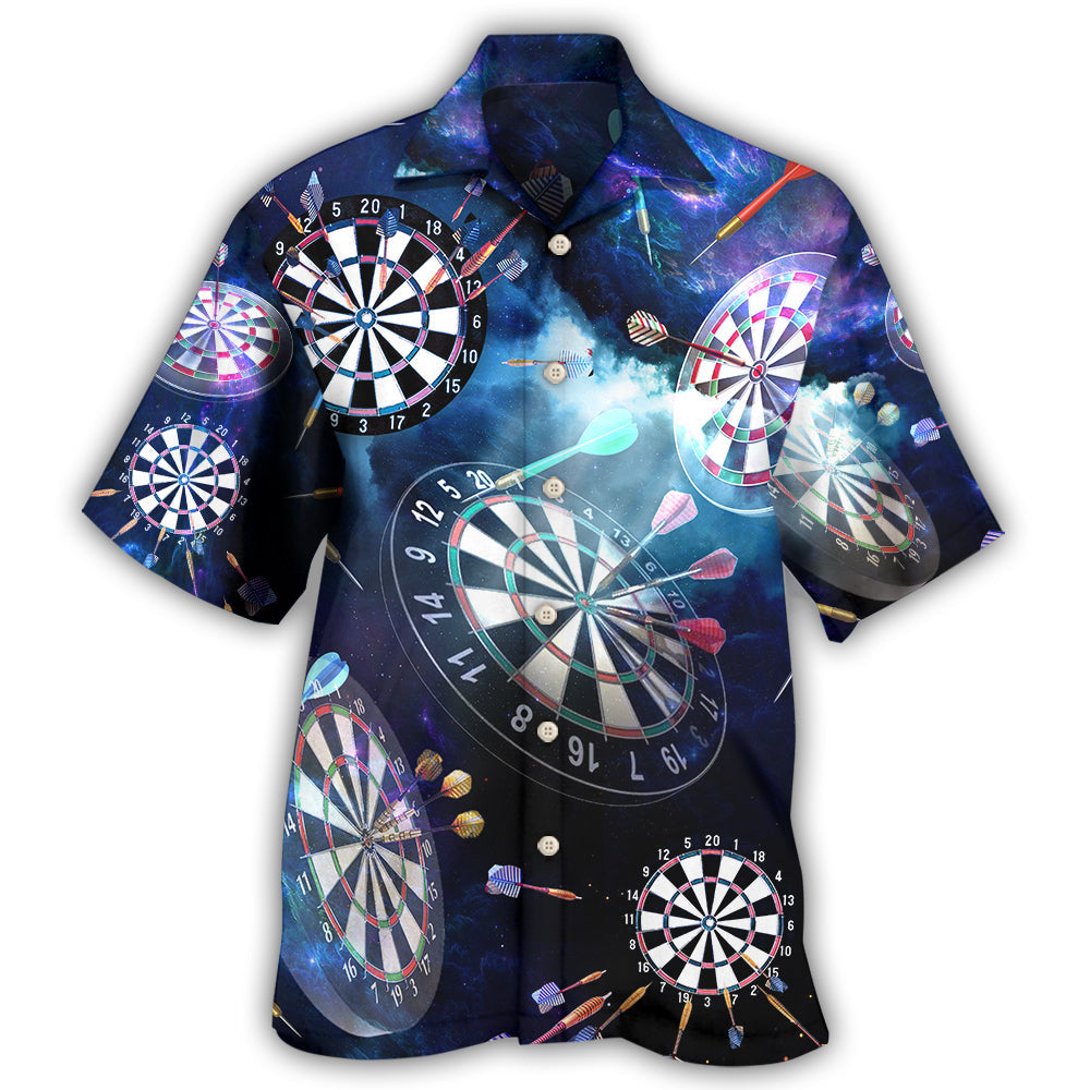 Galaxy Darts Cosmic Motion Hawaiian Shirt For Outdoor Adventures, Coastal Travel, And Comfortable Casual Style
