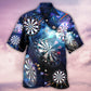 Galaxy Darts Cosmic Motion Hawaiian Shirt For Outdoor Adventures, Coastal Travel, And Comfortable Casual Style
