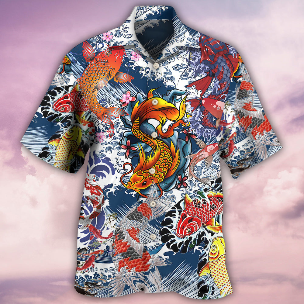 Fish Amazing Koi Sea Hawaiian Shirt For Beach Parties And Weekend Getaways