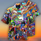 Skull And Skateboarding Hawaiian Shirt With All Over Print For Tropical Escapes Resort Wear And Outdoor Celebrations