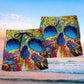Colorful Skull Summer Beach Shorts Pattern Detail For Casual Outings And Easy Warm Weather Wear