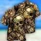 Steampunk Skull Amazing Hawaiian Shirt For Coastal Adventures And Warm Weather Wear
