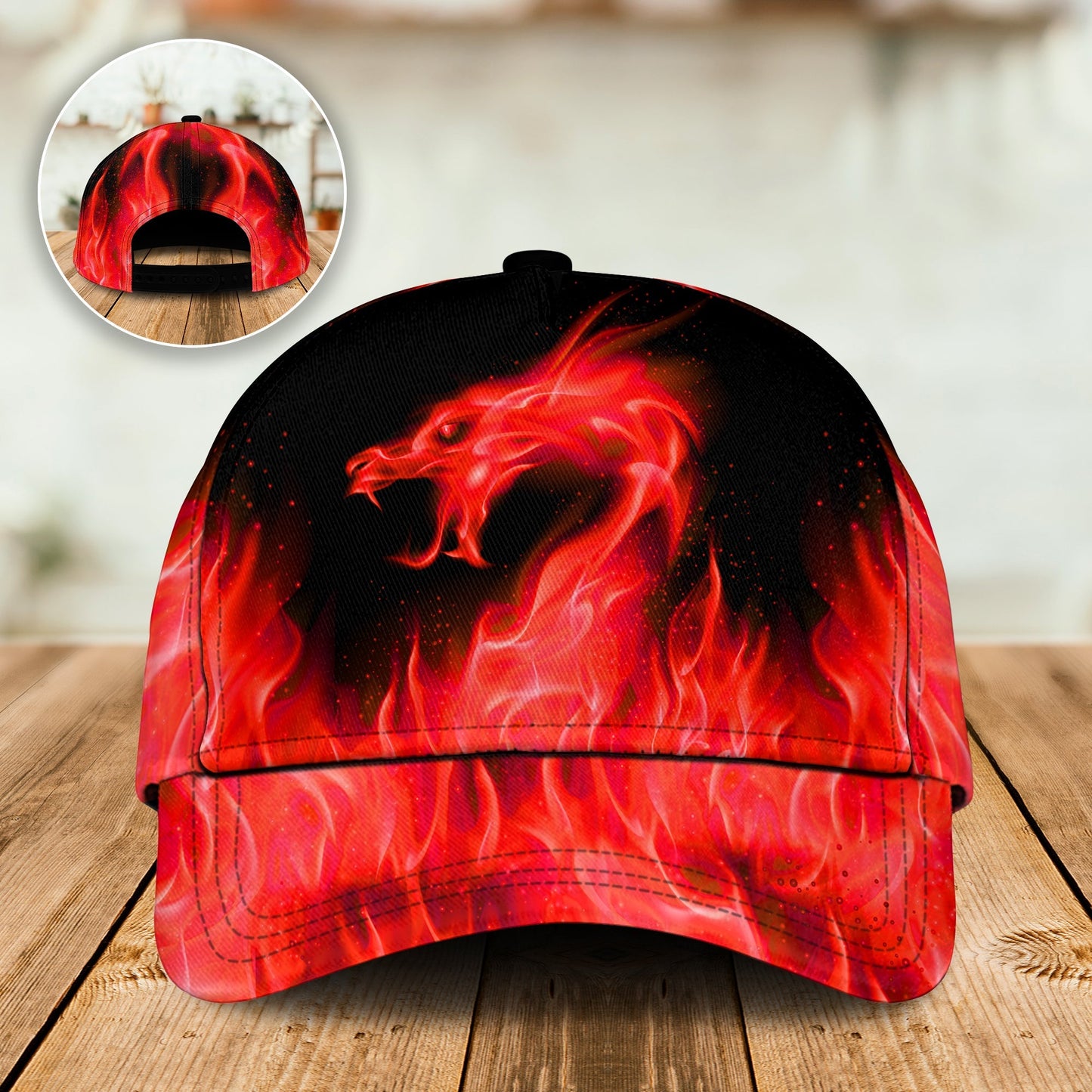 Dragon Red Classic Cap For Weekend Travel Outdoor Events And Casual Outfits