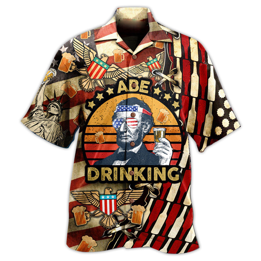 American Bold Patriotism Hawaiian Shirt For Tropical Holidays, Outdoor Gatherings, And Everyday Comfort