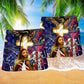 America And Faith Blessing Beach Shorts Design Detail For Resort And Beach Day Style