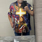 Funny Surfing Shark Water Hawaiian Shirt All Over Print Detail For Summer Travel