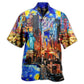 America Beloved New York City Hawaiian Shirt For Summer Vacation Beach Travel And Relaxed Casual Wear