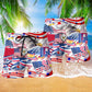 Americana Eagle Beach Shorts Pattern Detail For Sunny Day Adventures And Comfortable Daily Use