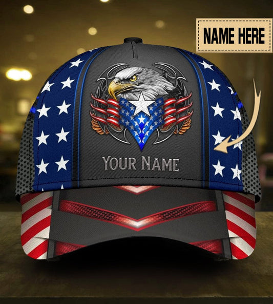 America Eagle Black Red Personalized Classic Cap For Holiday Trips Daily Outfits And Thoughtful Gifting