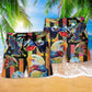 Colorful Eagle Patriotic Beach Shorts Print Detail For Beach Activities And Vacation Wear