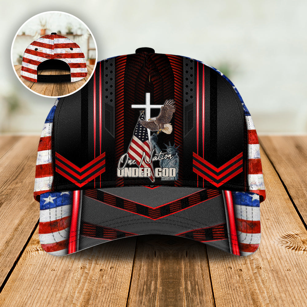 America Eagle One Nation Under God Classic Cap For Weekend Travel Outdoor Events And Casual Outfits