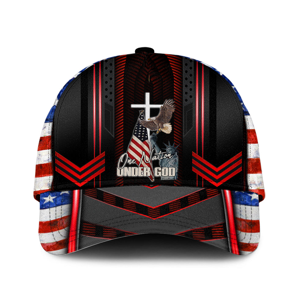 America Eagle One Nation Under God Classic Cap For Weekend Travel Outdoor Events And Casual Outfits