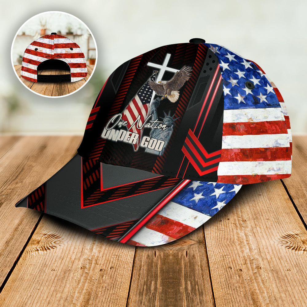 America Eagle One Nation Under God Classic Cap For Weekend Travel Outdoor Events And Casual Outfits