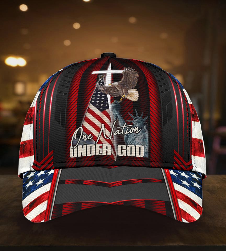 America Eagle One Nation Under God Classic Cap For Festivals Travel Adventures And Casual Gift Giving