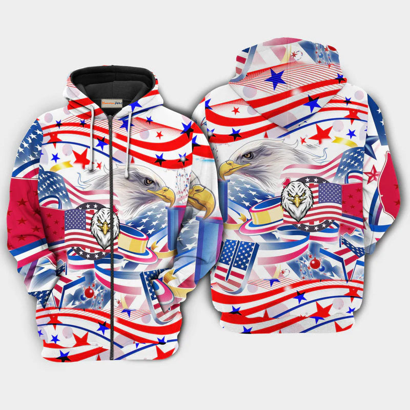 America Eagle Patriotic Hoodie For Casual Street Style Travel And Daily Comfort