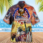 Patriotic American Eagle Hawaiian Shirt For Tropical Holidays Resort Trips And Everyday Summer Style