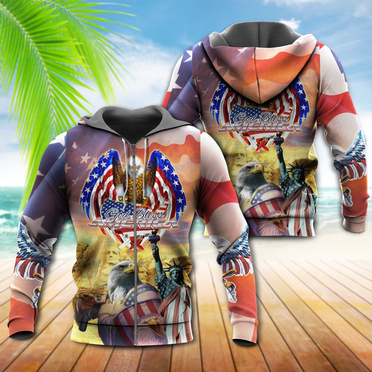 American Eagle Patriotic Blessing Hoodie For Meaningful Everyday Wear Community Outings And Gifting