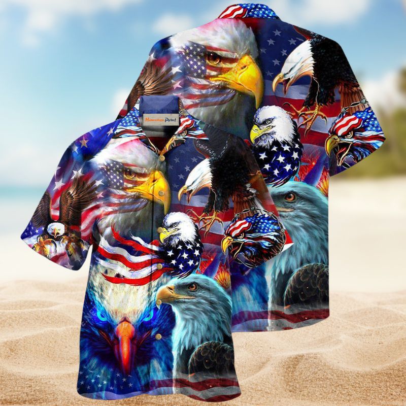 American Eagle Soar Hawaiian Shirt For Island Vacations, Resort Wear, And Relaxed Seasonal Style