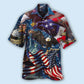 Eagle American Victory Hawaiian Shirt For Resort Getaways And Comfortable Summer Activities
