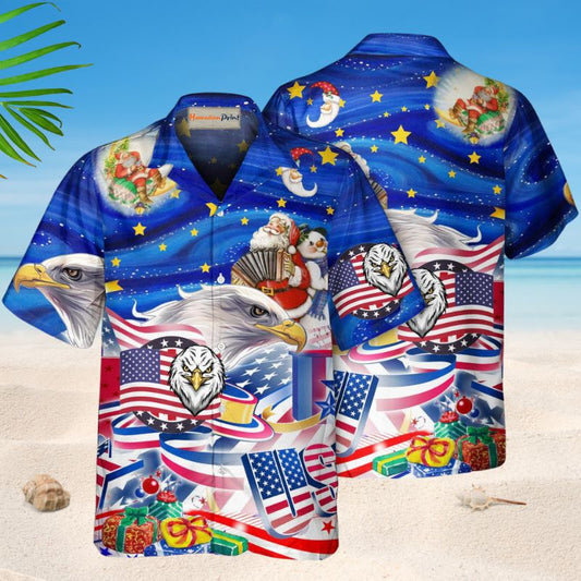 American Eagle Victory Hawaiian Shirt For Patriotic Events, Summer Travel, And Casual Outdoor Wear