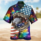 American Freedom Eagle Christmas Hawaiian Shirt For Island Vacations, Resort Wear, And Relaxed Seasonal Style