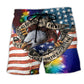 Christmas Americana Eagle Beach Shorts For Holiday Cruises And Weekend Casual Style
