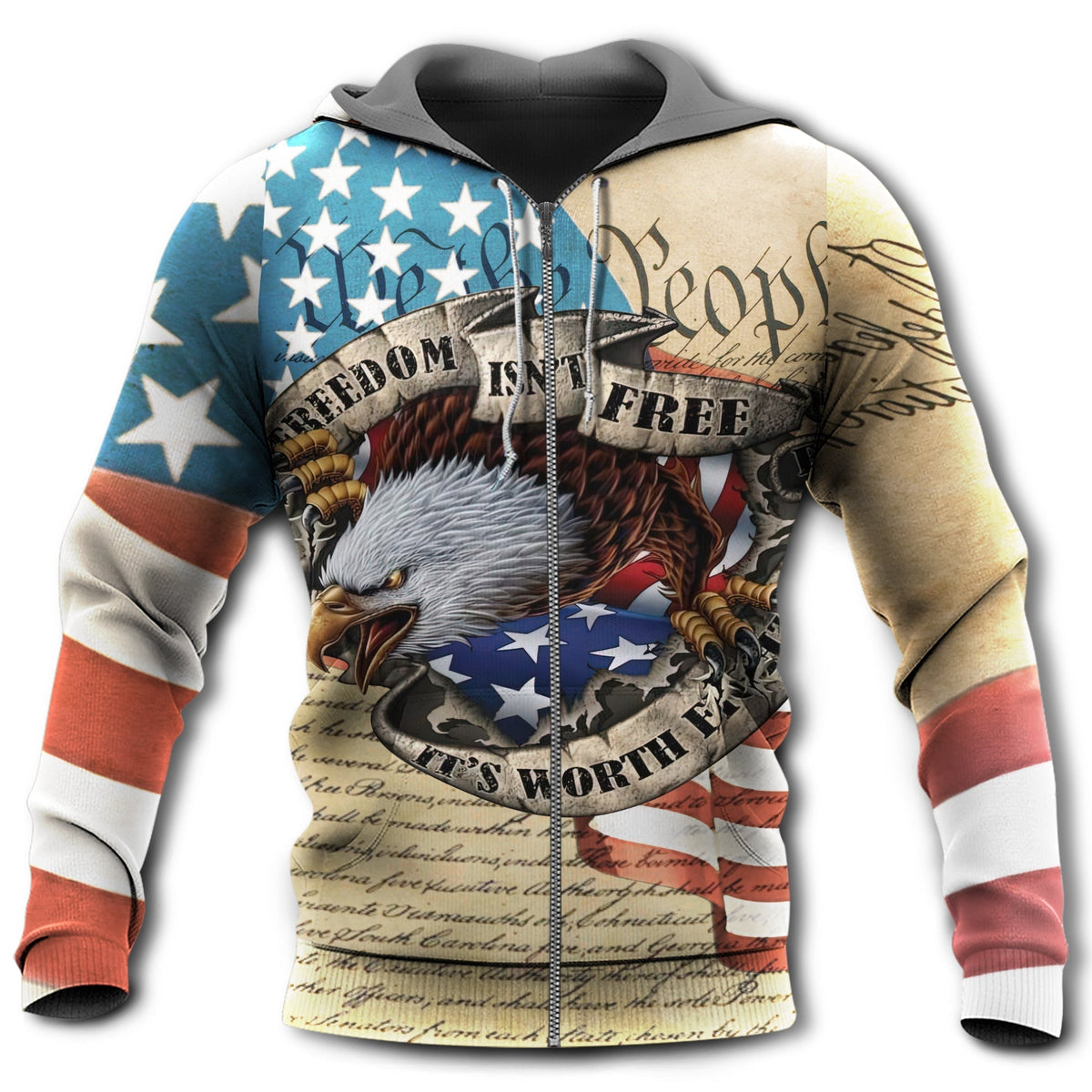 Freedom Worth Fighting Hoodie For Casual Streetwear Travel And Everyday Comfort